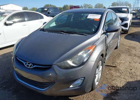 2013 Hyundai Elantra Gls from USA, damaged, VIN 5NPDH4AEXDH326392